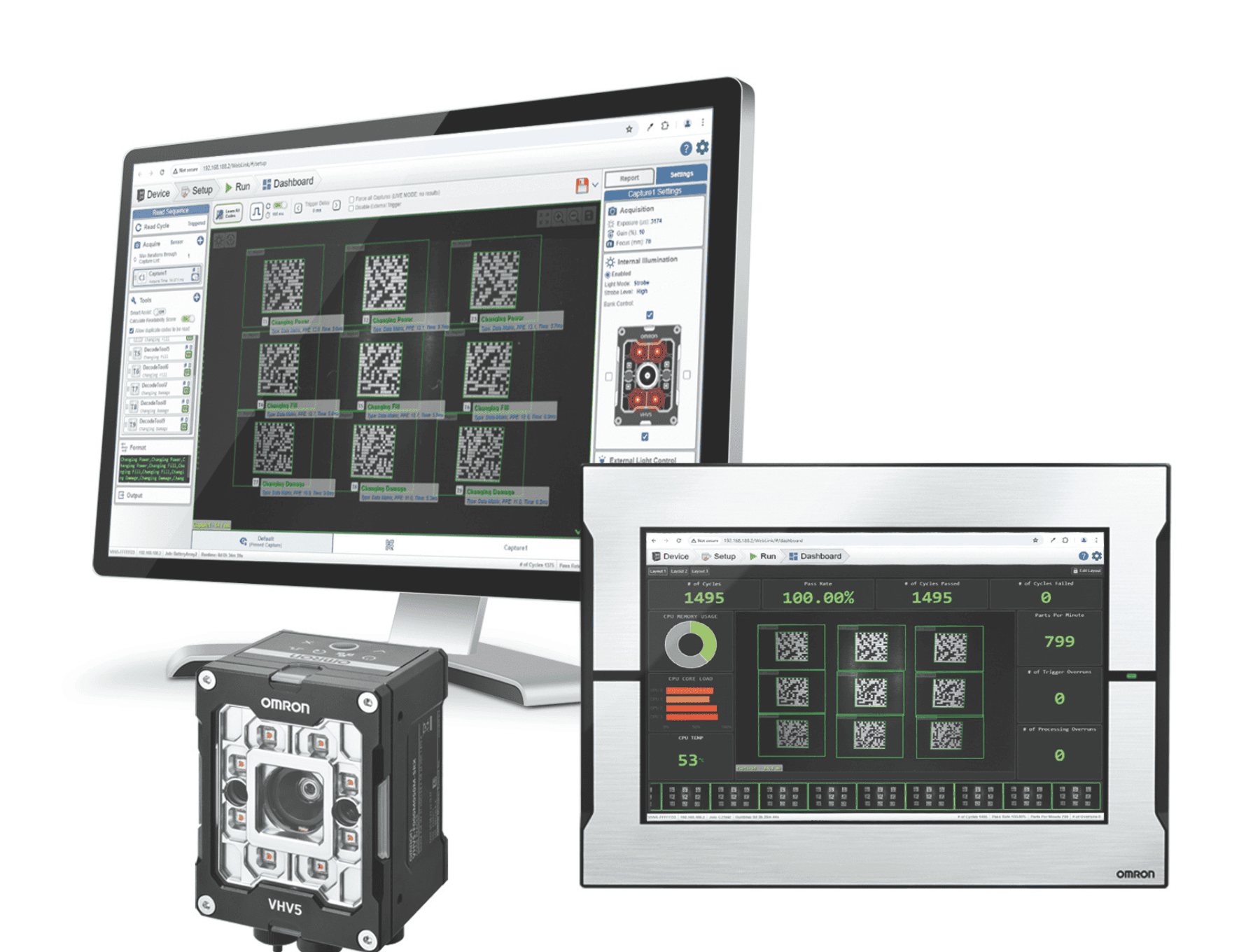 Omron Multicode Reader and In-Line Verifier<br />
VHV5-F